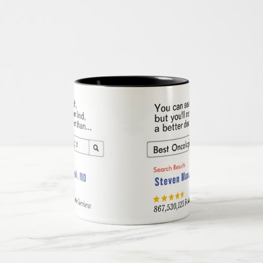 Tasse 2 Couleurs Oncologiste cadeau personnalisé (Centre)