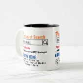 Tasse 2 Couleurs Oncologiste Recherche de bougie cadeau (Devant gauche)