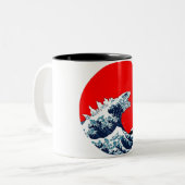 Tasse 2 Couleurs Onde de Godzila (Devant gauche)