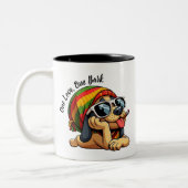 Tasse 2 Couleurs One Love One Bark Funny Chien (Gauche)