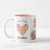 Tasse 2 Couleurs One Loved Mimi Four Photo Collage (Gauche)