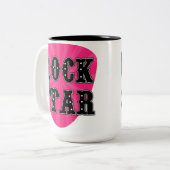 Tasse 2 Couleurs Onglet de guitare Rock Star (Devant gauche)
