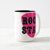 Tasse 2 Couleurs Onglet de guitare Rock Star (Devant droit)