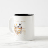 Tasse 2 Couleurs Onsen Kitty NE PERTURBE PAS (Devant gauche)