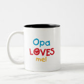 Tasse 2 Couleurs Opa aime mes t-shirts et cadeaux (Gauche)