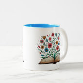 Tasse 2 Couleurs Open Book Flower (Devant droit)