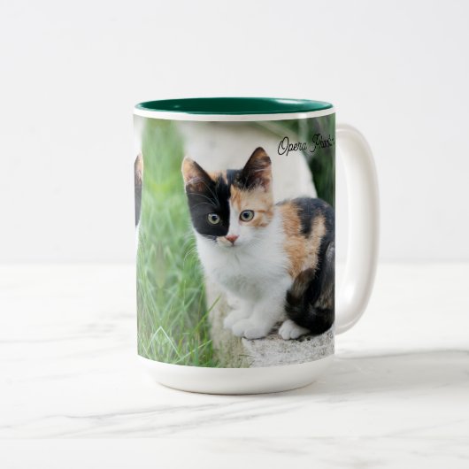 Tasse 2 Couleurs Opera Phantom Chat (Devant droit)