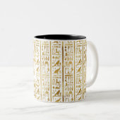 Tasse 2 Couleurs Or & blanc Egypte Glam Moderne Chic (Devant droit)