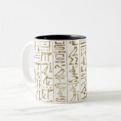 Tasse 2 Couleurs Or & blanc Egypte Glam Moderne Chic (Devant gauche)
