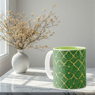Tasse 2 Couleurs Or Irlandais Nœuds Éternels Abstraits Patrimoine C