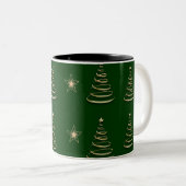 Tasse 2 Couleurs or vert de noël (Devant droit)