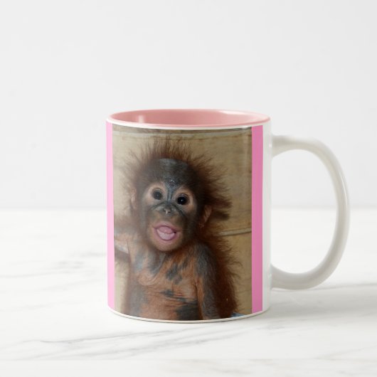 Tasse 2 Couleurs Orang-outan précieux de bébé (Droit)