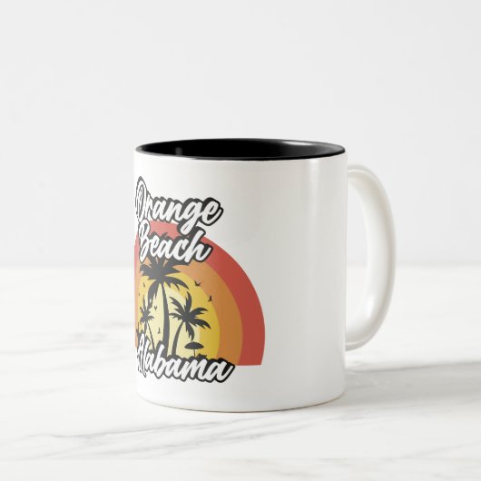 Tasse 2 Couleurs Orange Beach, Alabama (Devant droit)
