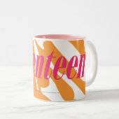 Tasse 2 Couleurs Orange de zèbre (Devant droit)