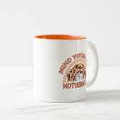 Tasse 2 Couleurs Orange et Jaune Votre Propre Mère (Devant droit)
