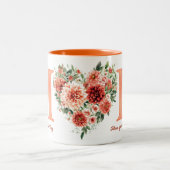 Tasse 2 Couleurs Orange Floral Mum (Centre)
