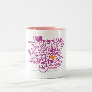 Tasse 2 Couleurs Orange/pourpre de graffiti