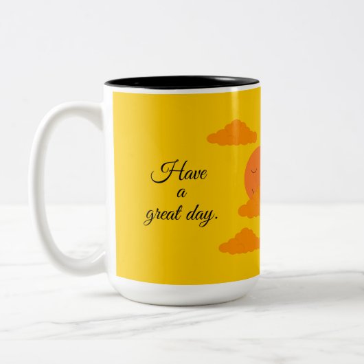 Tasse 2 Couleurs Orange Sun in Golden Sky: (Gauche)