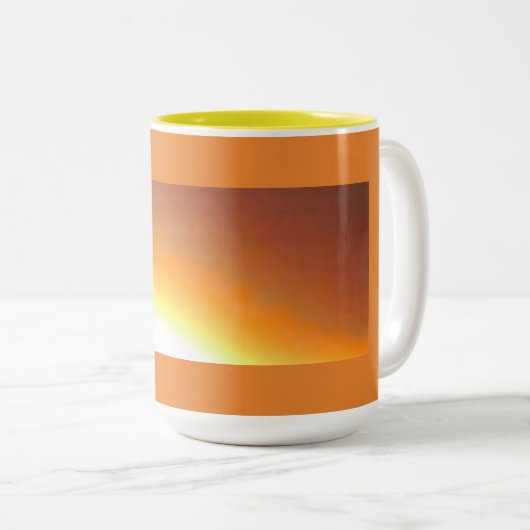 Tasse 2 Couleurs Orange Sunburst (Devant droit)
