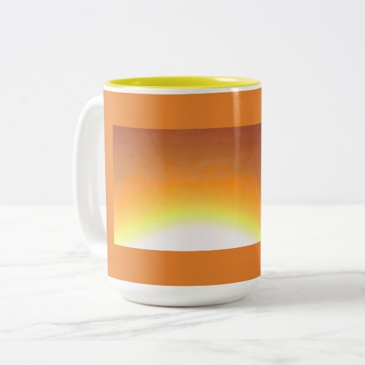 Tasse 2 Couleurs Orange Sunburst (Devant gauche)