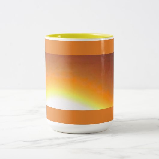 Tasse 2 Couleurs Orange Sunburst (Centre)