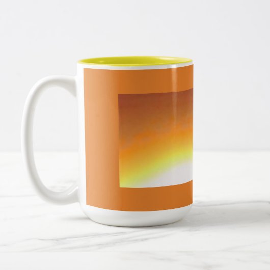 Tasse 2 Couleurs Orange Sunburst (Gauche)