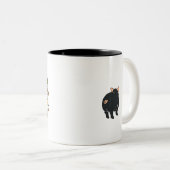 Tasse 2 Couleurs Oranges et petits cochons (Devant droit)