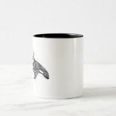 Tasse 2 Couleurs Orca - Dessin à la main - Noir et blanc (Centre)
