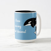 Tasse 2 Couleurs Orca Killer Whale Spirit Animal (Devant droit)