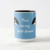 Tasse 2 Couleurs Orca Killer Whale Spirit Animal (Centre)