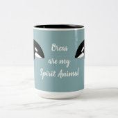 Tasse 2 Couleurs Orca Killer Whale Spirit Animal (Centre)