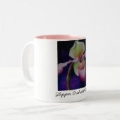 Tasse 2 Couleurs Orchidée à chlipper P. Chiquita Aquarelle Art (Devant gauche)