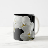Tasse 2 Couleurs Orchidée blanche en fleurs (Devant droit)