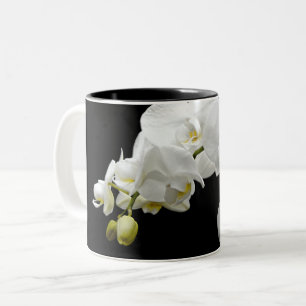 Tasse 2 Couleurs Orchidée blanche en fleurs