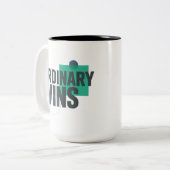 Tasse 2 Couleurs Ordinary, and proud of it! Statement graphic about (Devant gauche)