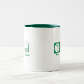 Tasse 2 Couleurs ordinateur de veille (vert) (Centre)