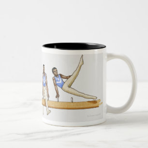 Tasse 2 Couleurs Ordre des illustrations montrant le gymnaste