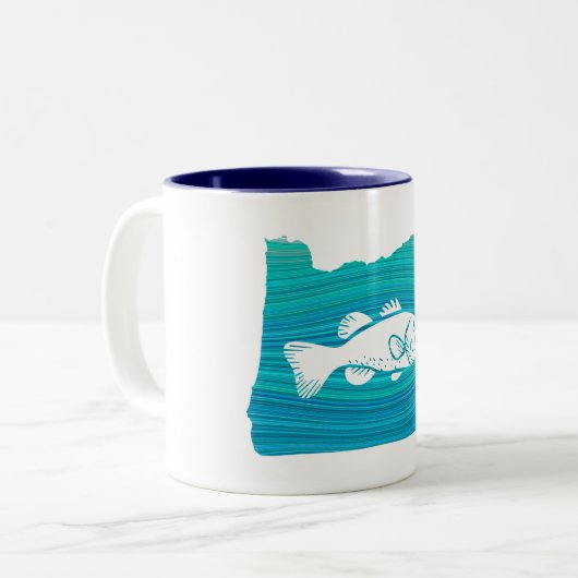 Tasse 2 Couleurs Oregon Wave Fishing (Devant gauche)