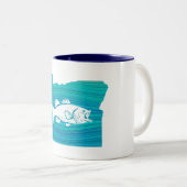 Tasse 2 Couleurs Oregon Wave Fishing (Devant droit)