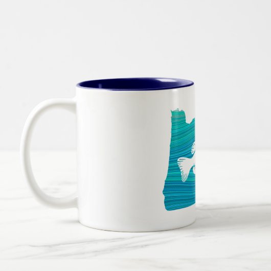 Tasse 2 Couleurs Oregon Wave Fishing (Gauche)