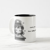 Tasse 2 Couleurs Original Chibi Nurse - A little Exhaustion (Devant gauche)