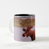 Tasse 2 Couleurs Orignaux dans le lac (Devant gauche)