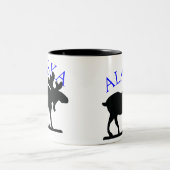 Tasse 2 Couleurs Orignaux de l'Alaska (Centre)