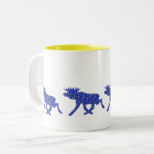 Tasse 2 Couleurs Orignaux floraux (Devant gauche)