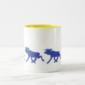 Tasse 2 Couleurs Orignaux floraux (Centre)