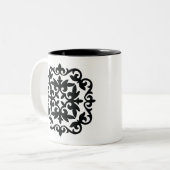 Tasse 2 Couleurs Ornamental Floral Design (Devant gauche)