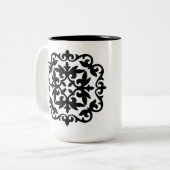 Tasse 2 Couleurs Ornamental Floral Design (Devant gauche)