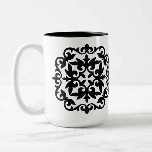 Tasse 2 Couleurs Ornamental Floral Design (Gauche)