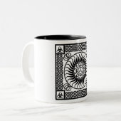 Tasse 2 Couleurs ornement celtique unique (Devant gauche)