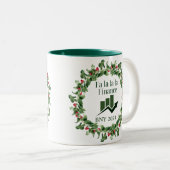 Tasse 2 Couleurs Ornement de Noël Finance (Devant droit)